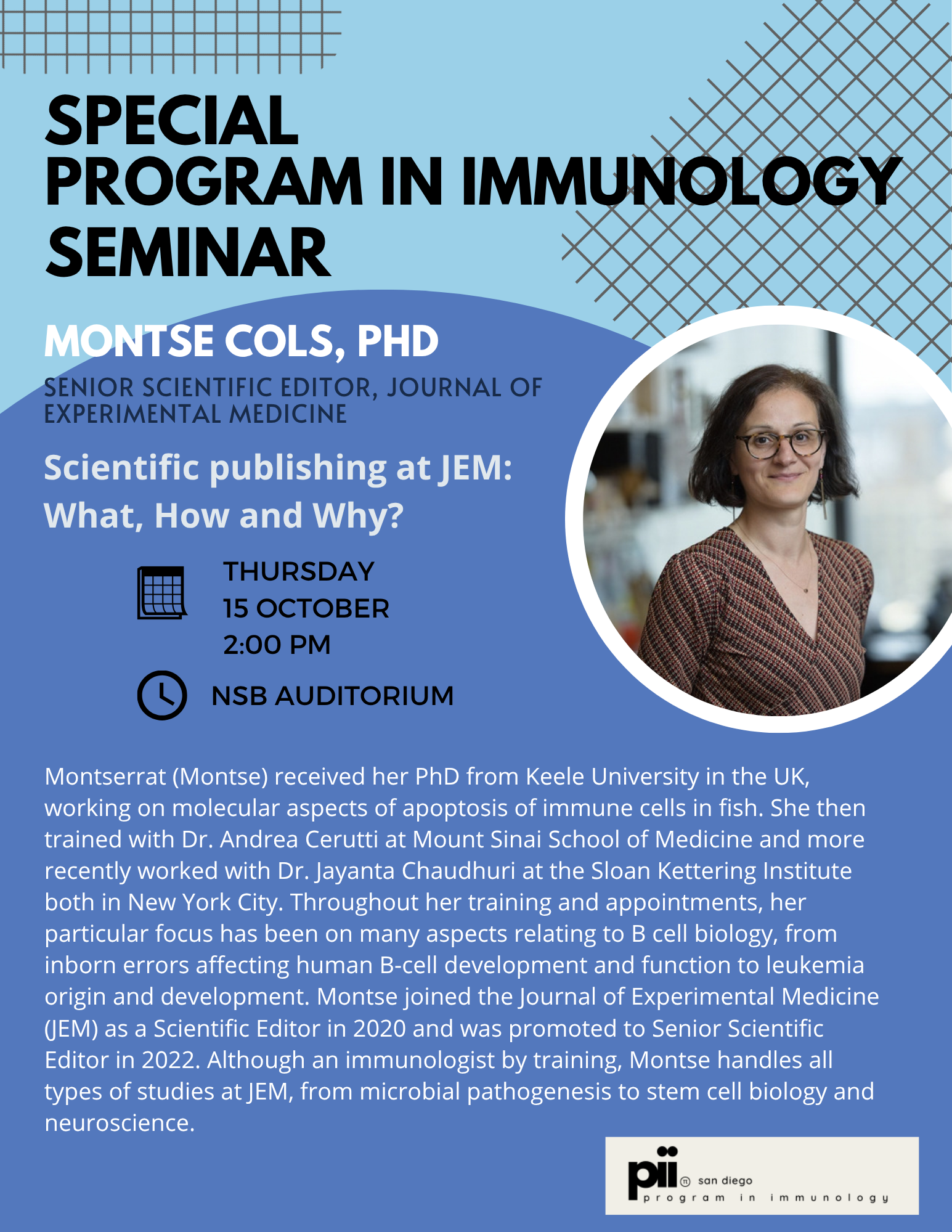 Montse Cols Seminar October 2026