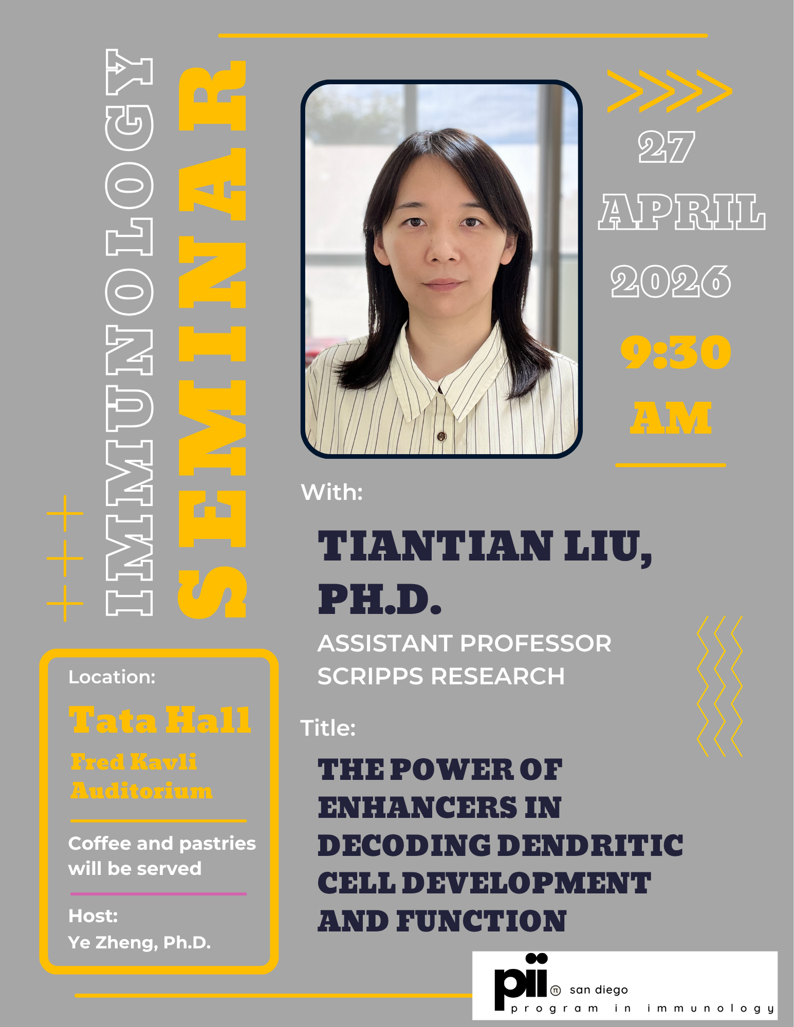 Tiantian Liu Seminar Flyer